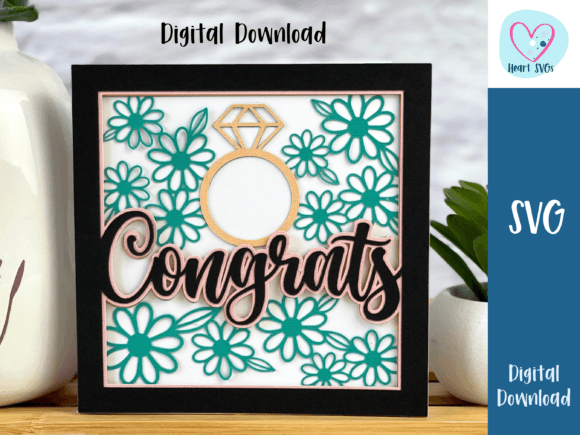 Download Engagement Card Daisies SVG - Card Collection