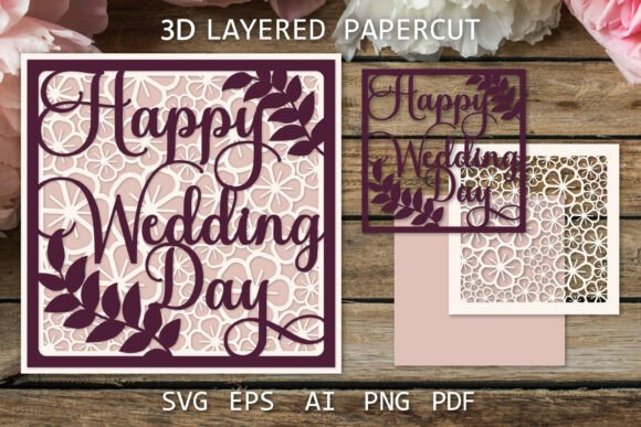 Download Wedding Card SVG, Paper Cut Wedding Card - Card Collection