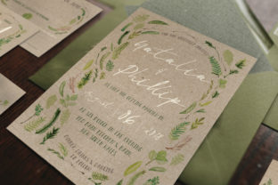Download Watercolor Foliage Wedding Invitation Suite - Foliage Collection